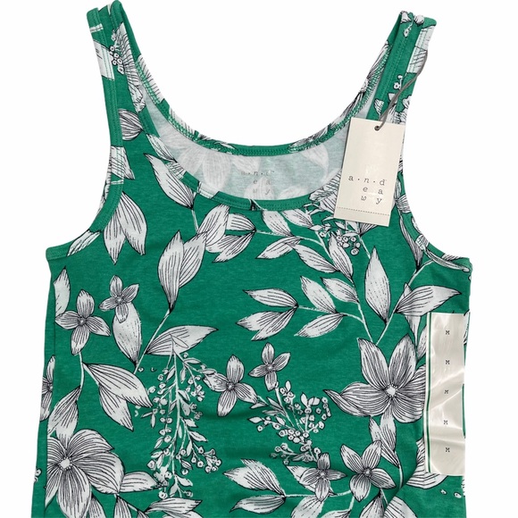 Download A New Day Tops A New Day Green Floral Any Day Tank Nwt Poshmark
